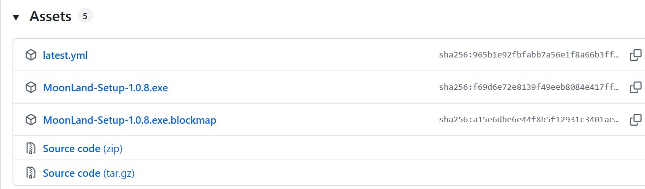 Список файлов релиза лаунчера на GitHub
